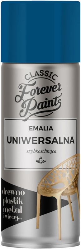 Forever Paints universal hurtigttørrende emalje spray 400 ml mørkeblå