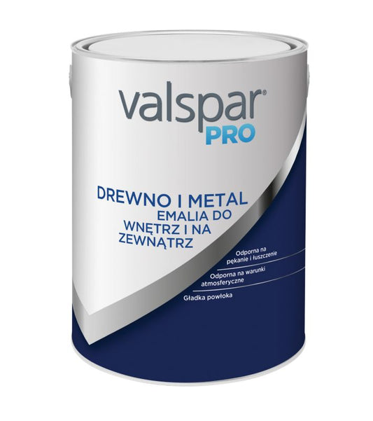 Valspar Pro emalje til træ og metal til indendørs og udendørs brug 5 l blank B1