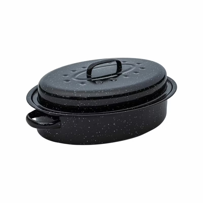 Emaljeret Stegegryde 4,8 Liter 40x27x15 cm Sort