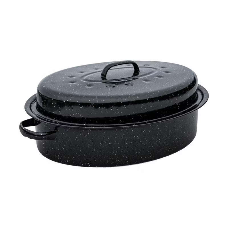 Emaljeret Stegeso 46,5x32x18 cm Sort 7,8 Liter
