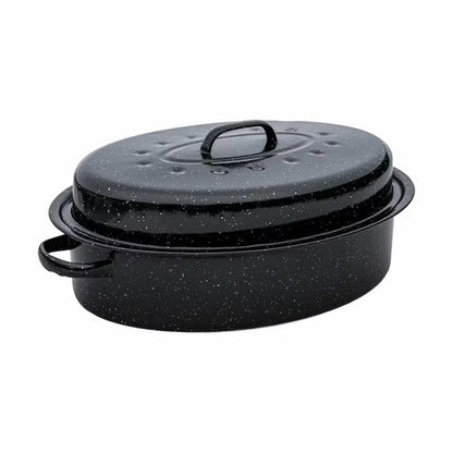 Emaljeret Stegeso 46,5x32x18 cm Sort 7,8 Liter