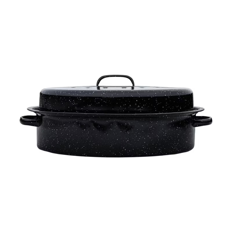 Emaljeret Stegeso 46,5x32x18 cm Sort 7,8 Liter