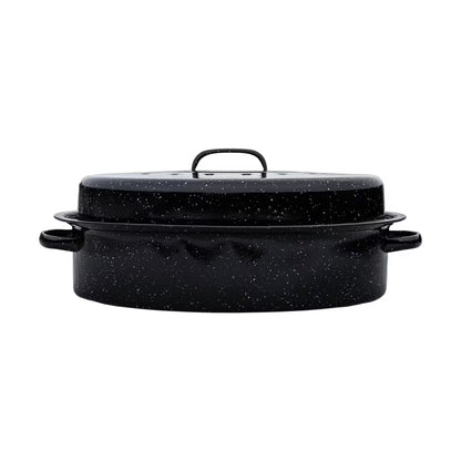 Emaljeret Stegeso 46,5x32x18 cm Sort 7,8 Liter