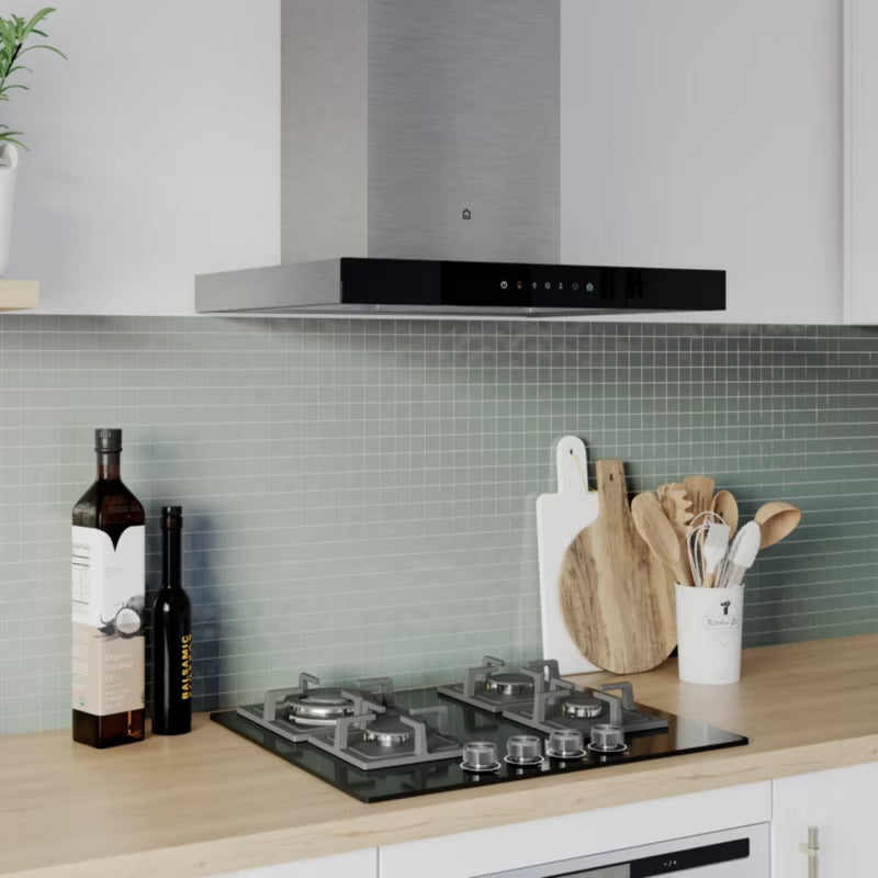 Emhætte T-Form 60 cm Rustfrit Stål og Glas