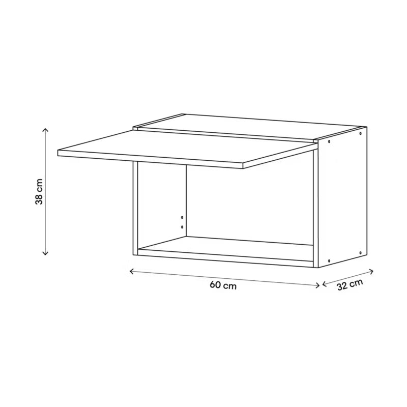 Emhætteskab 60 cm Hvid