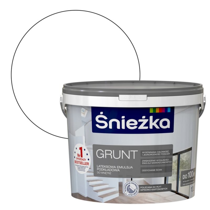 Emulsionsgrunder Śnieżka Grunt hvid 10 l