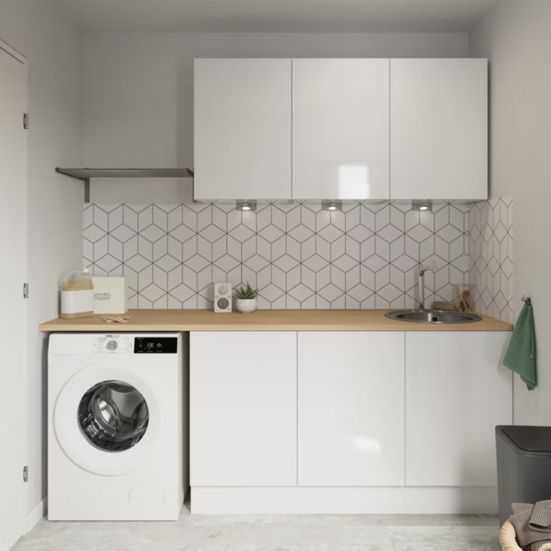 Endepanel til Overskab 32x72 cm Hvid Blank