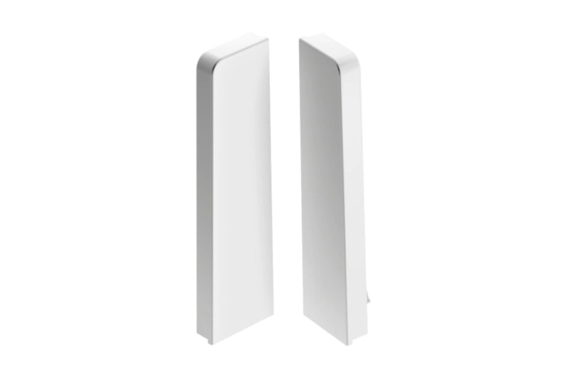 Endestykke til fodliste Masterline 15x60 mm Hvid