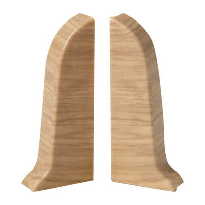 Endestykke til fodpanel Duo PVC 57 mm Decor 520 2-pak