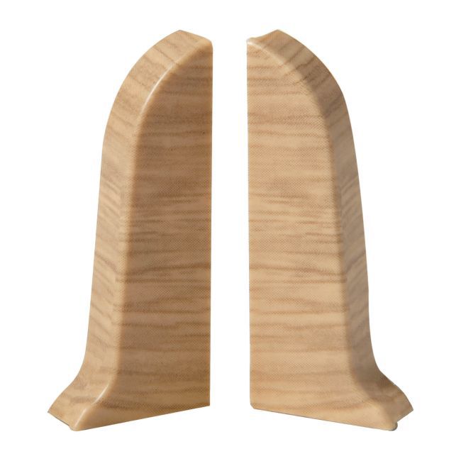 Endestykke til fodpanel Duo PVC 57 mm Decor 520 2-pak