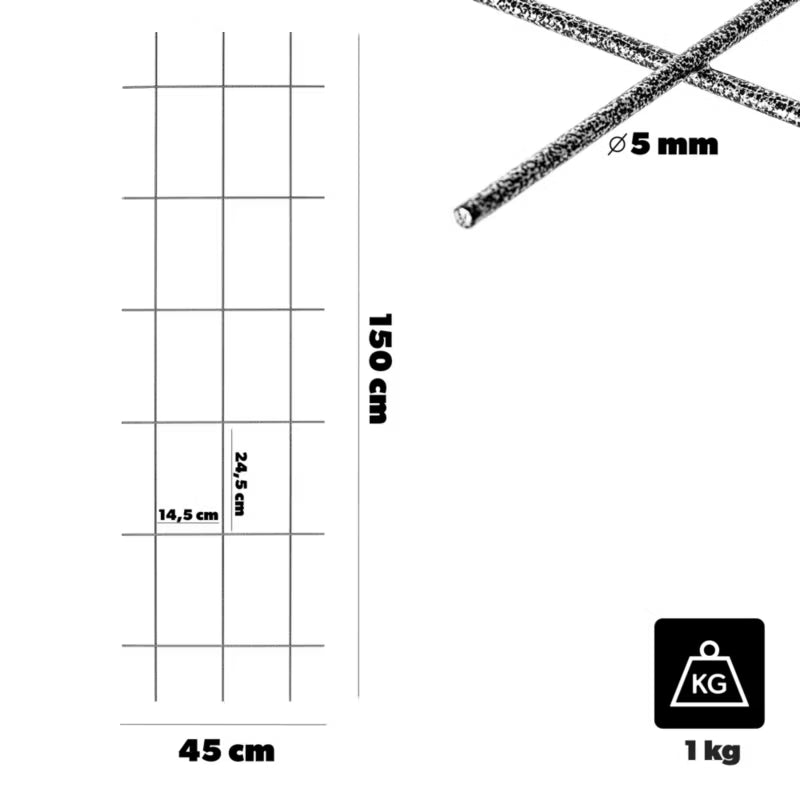 Espalier Stål 45x150 cm Grøn