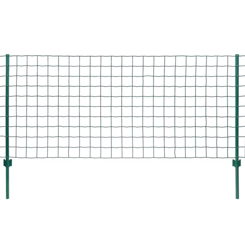 Eurohegn 20x1,5 m Stål PVC Grøn 2 Stk