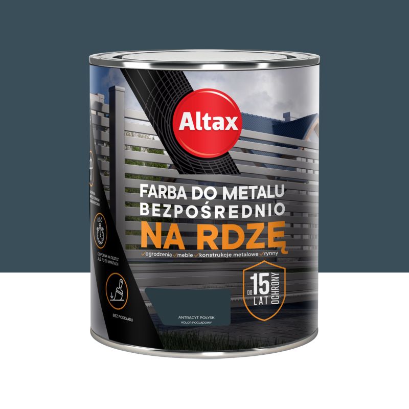 Altax antikorrosionsmaling antracit halvmat 0,75 l