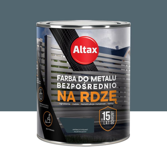 Altax antikorrosionsmaling antracit halvmat 0,75 l