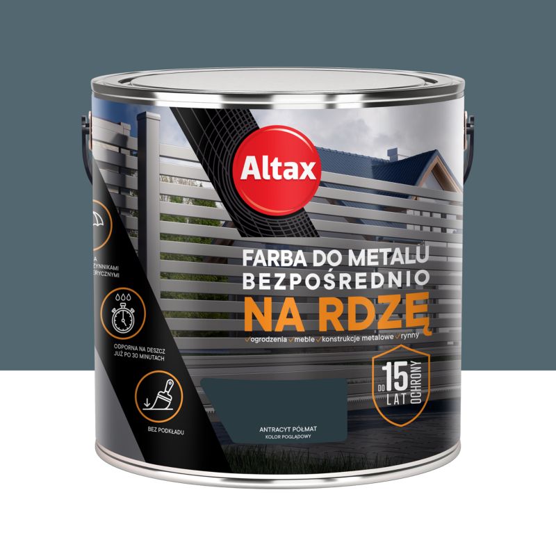 Altax antikorrosionsmaling antracit halvmat 2,5 l