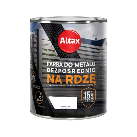 Altax antikorrosionsmaling hvid halvmat 0,75 l