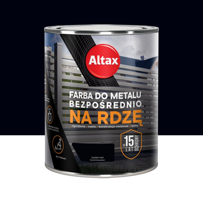 Altax antikorrosionsmaling mat sort 0,75 l