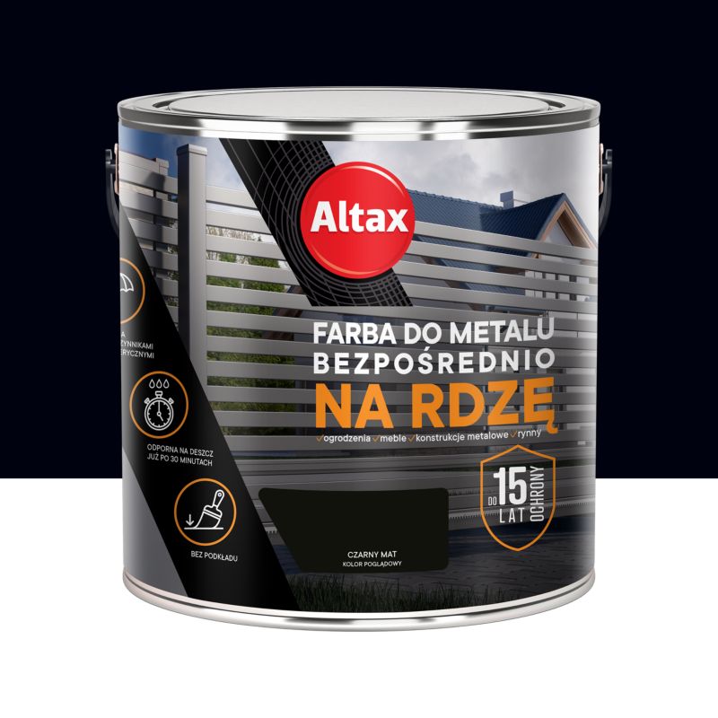 Altax antikorrosionsmaling mat sort 2,5 l