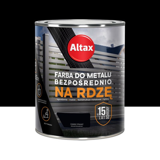 Altax antikorrosionsmaling sort halvmat 0,75 l