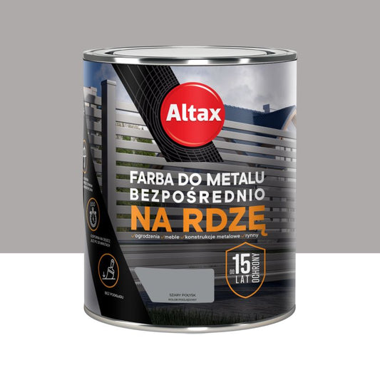 Altax antikorrosionsmaling grå blank 0,75 l