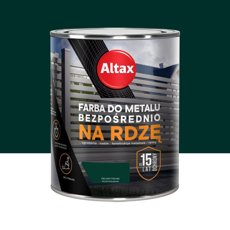 Altax antikorrosionsmaling grøn blank 0,75 l