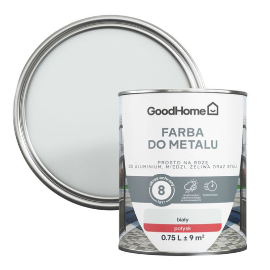GoodHome antikorrosionsmaling blank hvid 0,75 l
