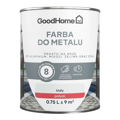 GoodHome antikorrosionsmaling højglans hvid 0,75 l