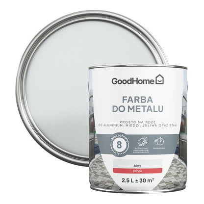 GoodHome antikorrosionsmaling højglans hvid 2,5 l