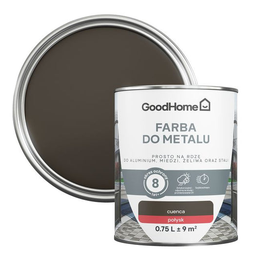 GoodHome antikorrosionsmaling blank brun 0,75 l
