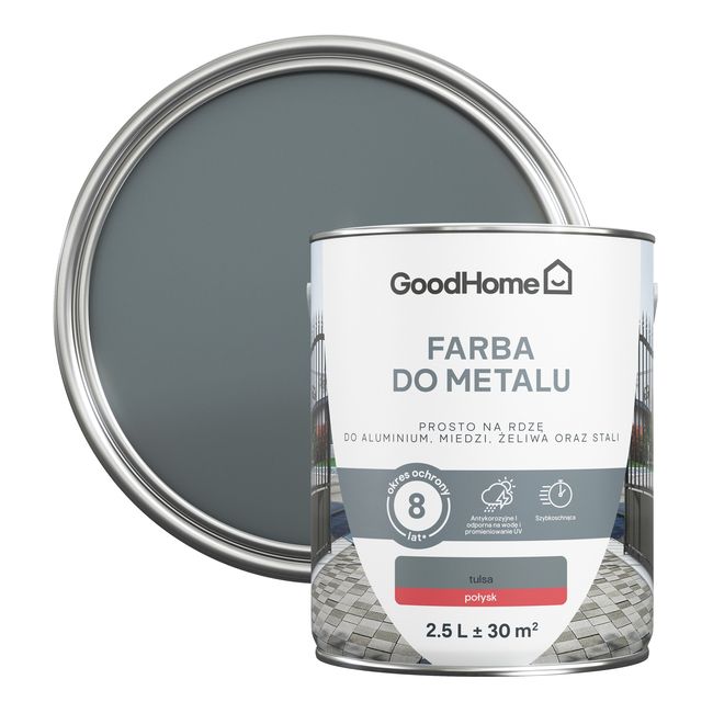 GoodHome antikorrosionsmaling blank mørkegrå 2,5 l