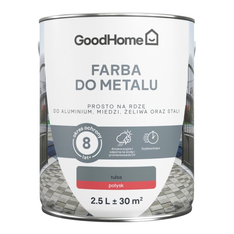 GoodHome antikorrosionsmaling blank mørkegrå 2,5 l