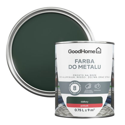 GoodHome antikorrosionsmaling højglans mørkegrøn 0,75 l
