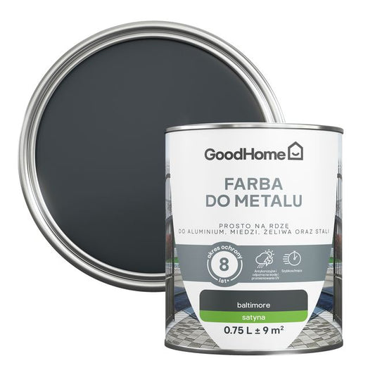 GoodHome antikorrosionsmaling satin antracit 0,75 l