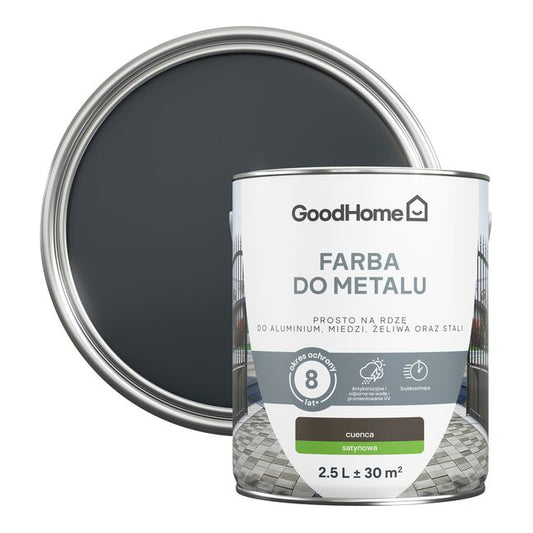 GoodHome antikorrosionsmaling satin antracit 2,5 l