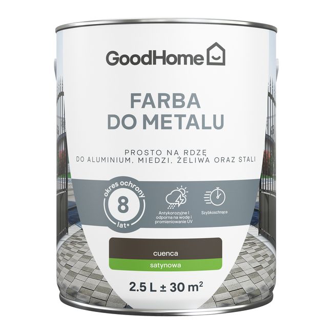 GoodHome antikorrosionsmaling satin antracit 2,5 l