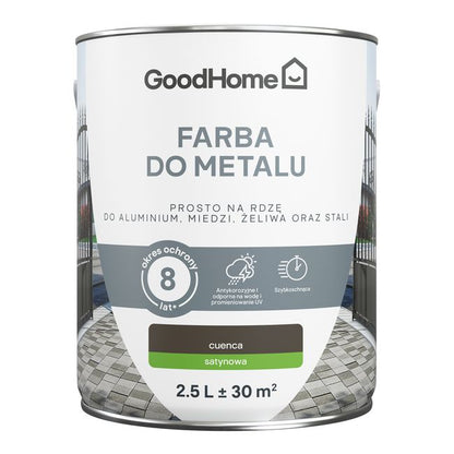 GoodHome antikorrosionsmaling satin antracit 2,5 l