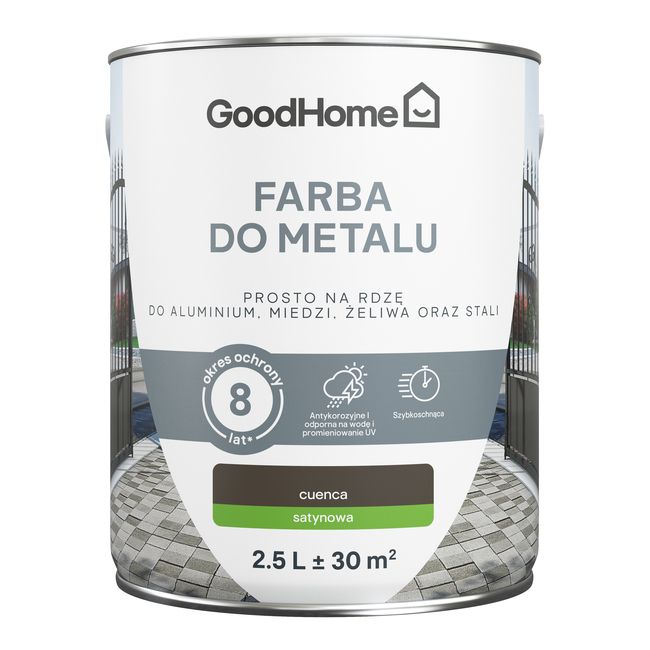 GoodHome antikorrosionsmaling satin brun 2,5 l