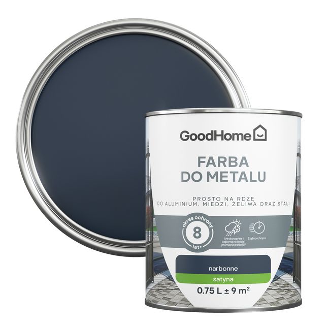 GoodHome antikorrosionsmaling satin mørkeblå 0,75 l
