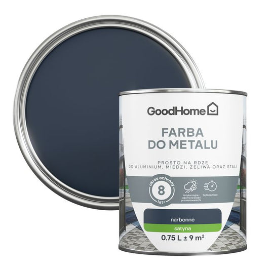 GoodHome antikorrosionsmaling satin mørkeblå 0,75 l