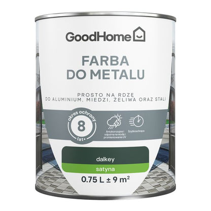 GoodHome antikorrosionsmaling satin mørkegrøn 0,75 l