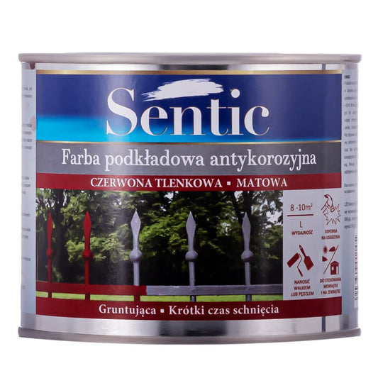 Antikorrosionsmaling Sentic rød oxyd 0,5 l