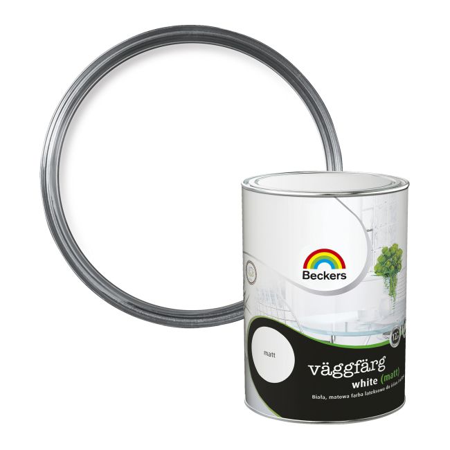 Beckers Vaggfärg hvid maling 1 l