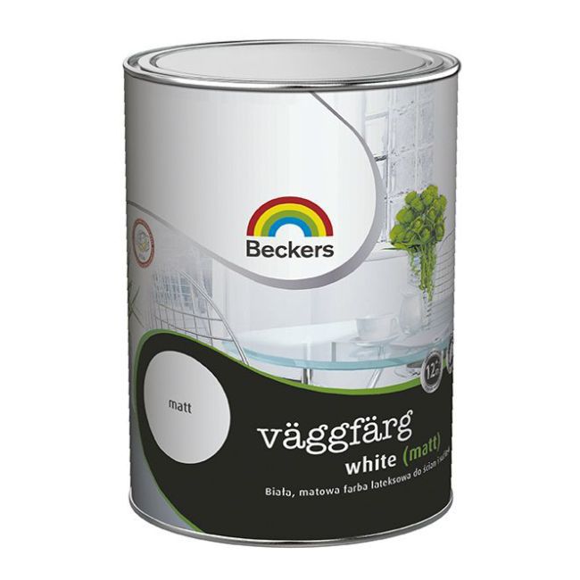 Beckers Vaggfärg hvid maling 1 l