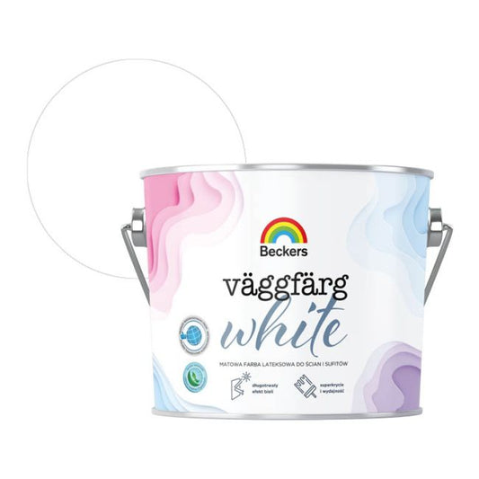 Beckers Vaggfarg hvid vægmaling 10 l