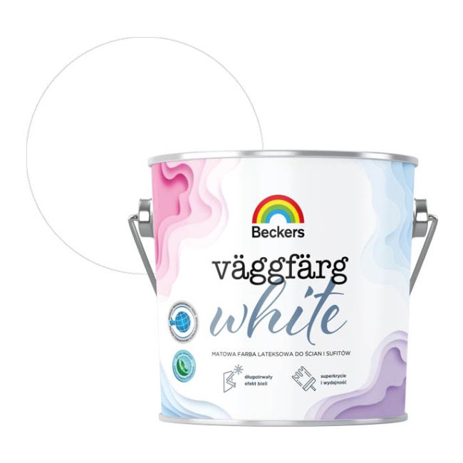 Beckers Vaggfarg hvid maling 3 l