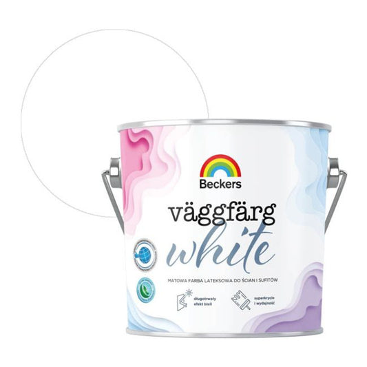 Beckers Vaggfarg hvid maling 3 l