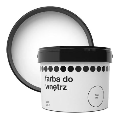 Mat hvid maling 2,5 l