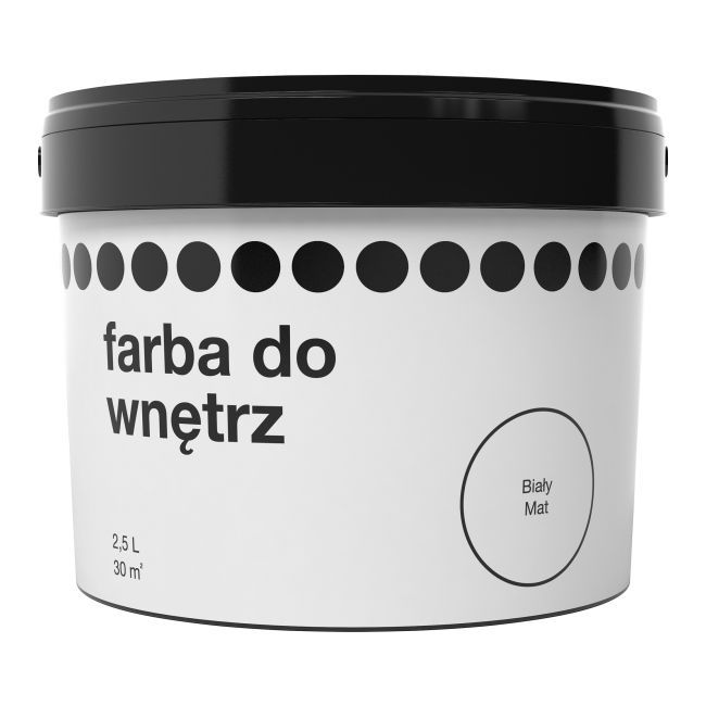 Mat hvid maling 2,5 l