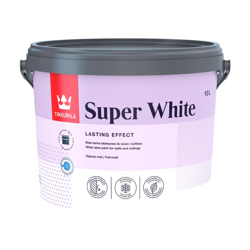 Tikkurila Super White hvid maling 10 l