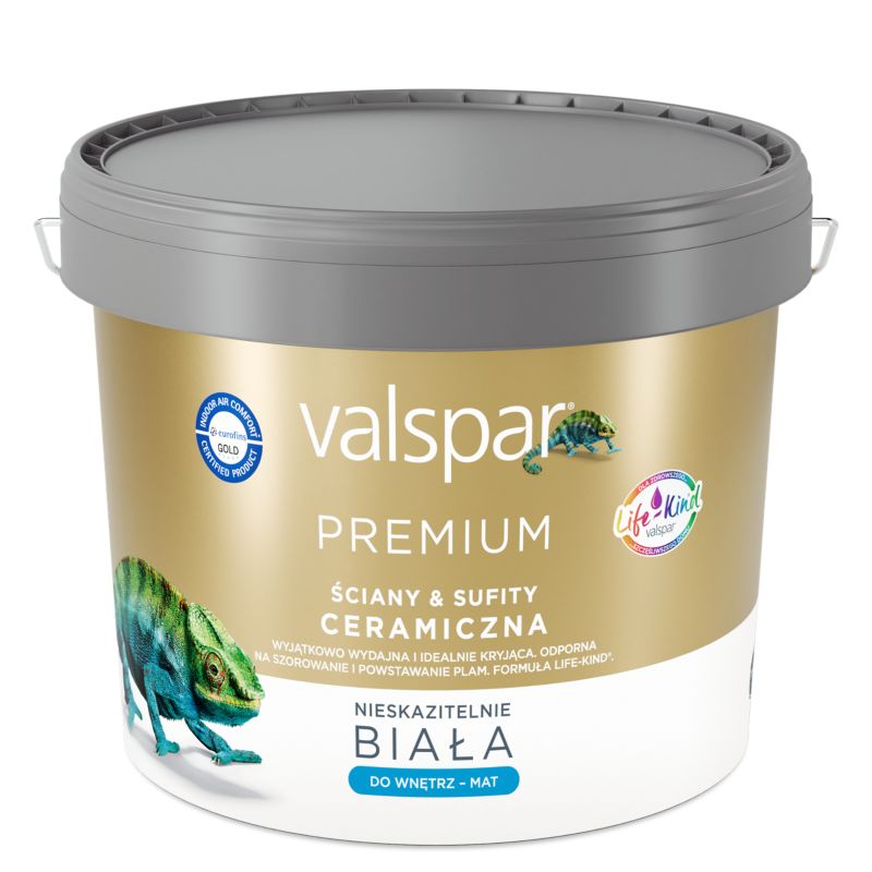Valspar Premium keramisk pletbestandig maling 10 l hvid